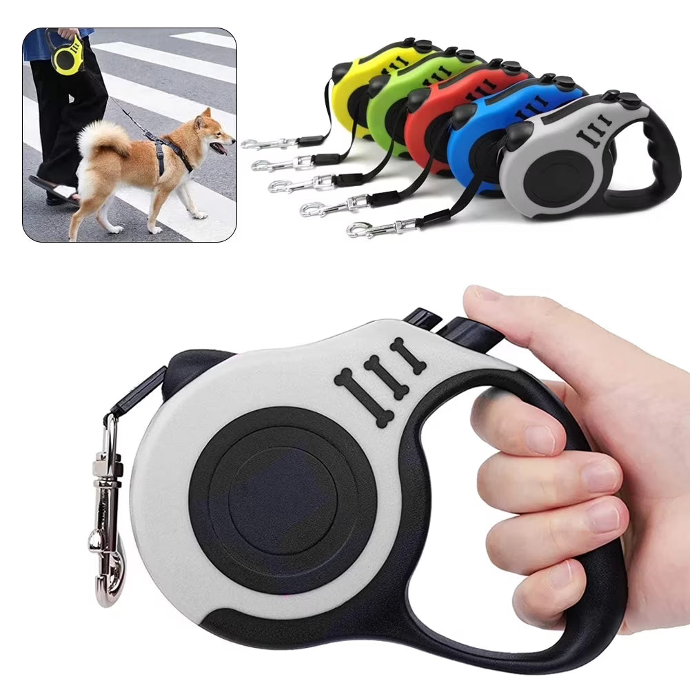 5 Meter Retractable Dog Leash for Small, Medium & Large Dogs