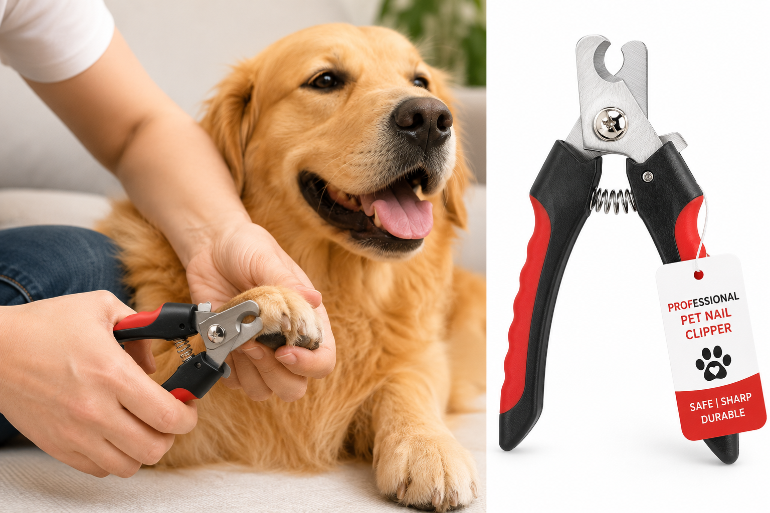 Professional Pet Nail Clipper for Dogs & Cats | Safe & Easy Nail Trimmer