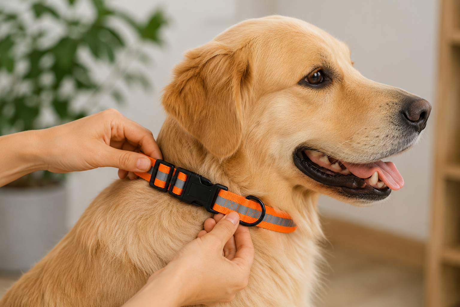 Premium Reflective Safety Dog Collar | Adjustable Nylon Collar for Dogs