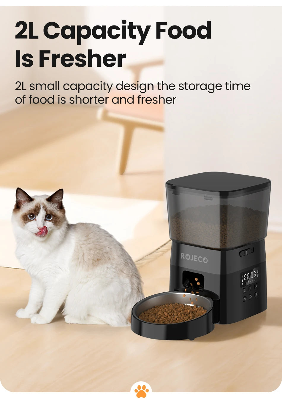 Automatic Pet Food Dispenser – One-Touch Smart Feeder for Cats & Dogs