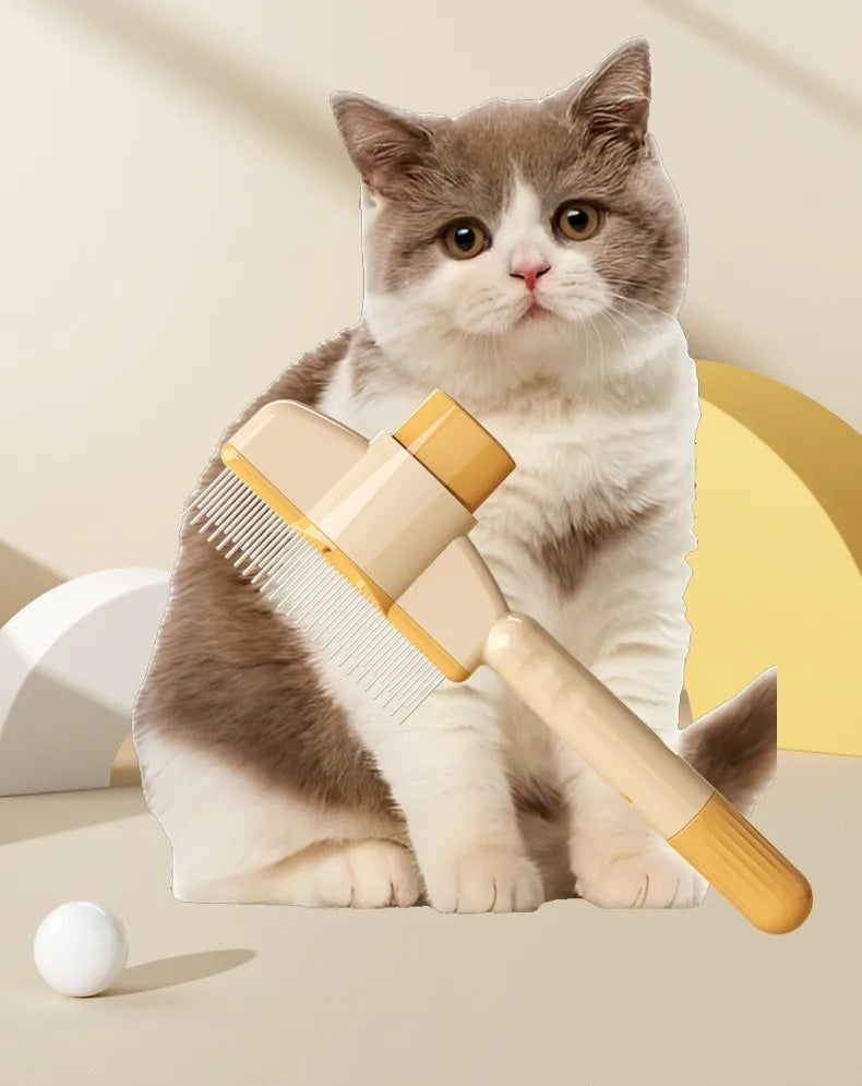 Self-Cleaning Pet Grooming Brush – One-Click Hair Release, Massage & Deshedding for Dogs & Cats