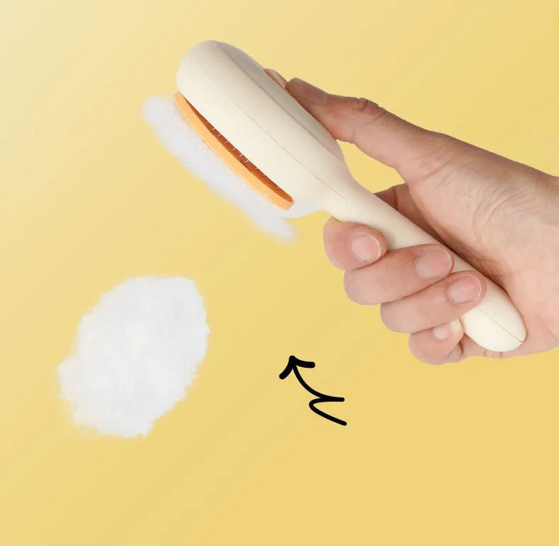 Self-Cleaning Cat Grooming Brush – One-Click Deshedding & Massage Comb for Cats