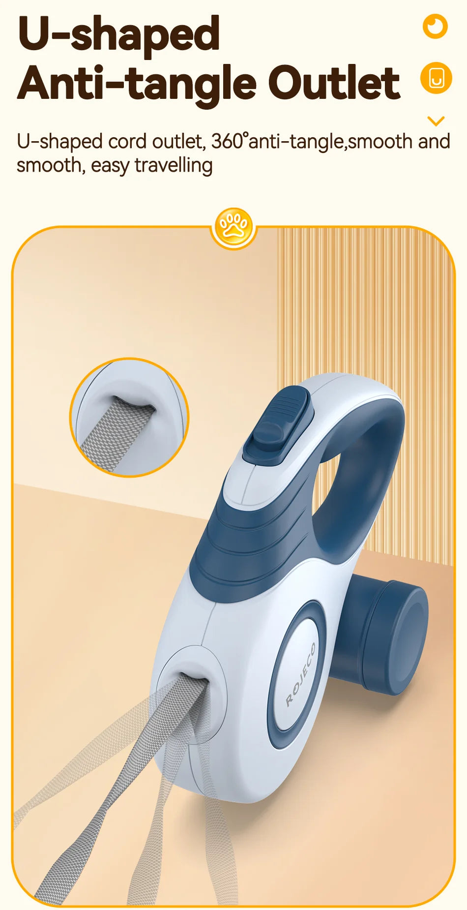 Retractable Dog Leash with Lock – Smooth Extendable Control for Daily Walks