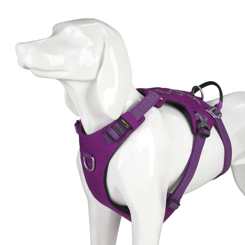 Escape-Proof Tactical Dog Harness with Storage Pocket – Adjustable Training & Outdoor Vest