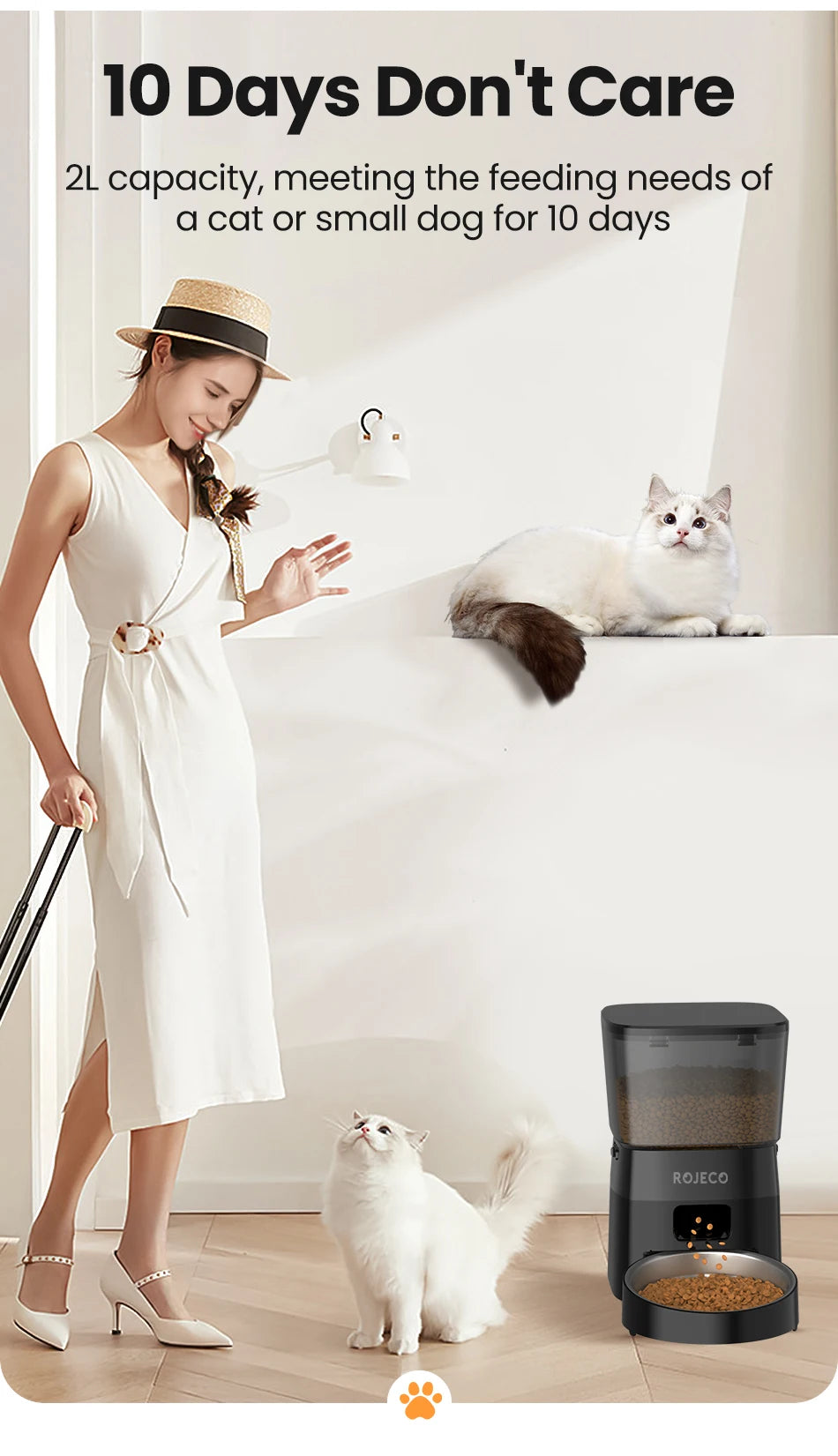 Automatic Pet Food Dispenser – One-Touch Smart Feeder for Cats & Dogs