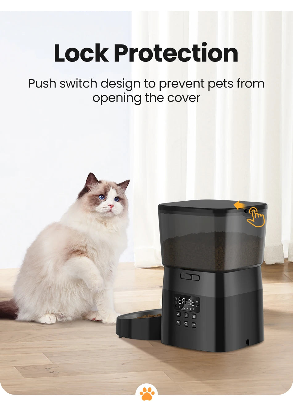 Automatic Pet Food Dispenser – One-Touch Smart Feeder for Cats & Dogs