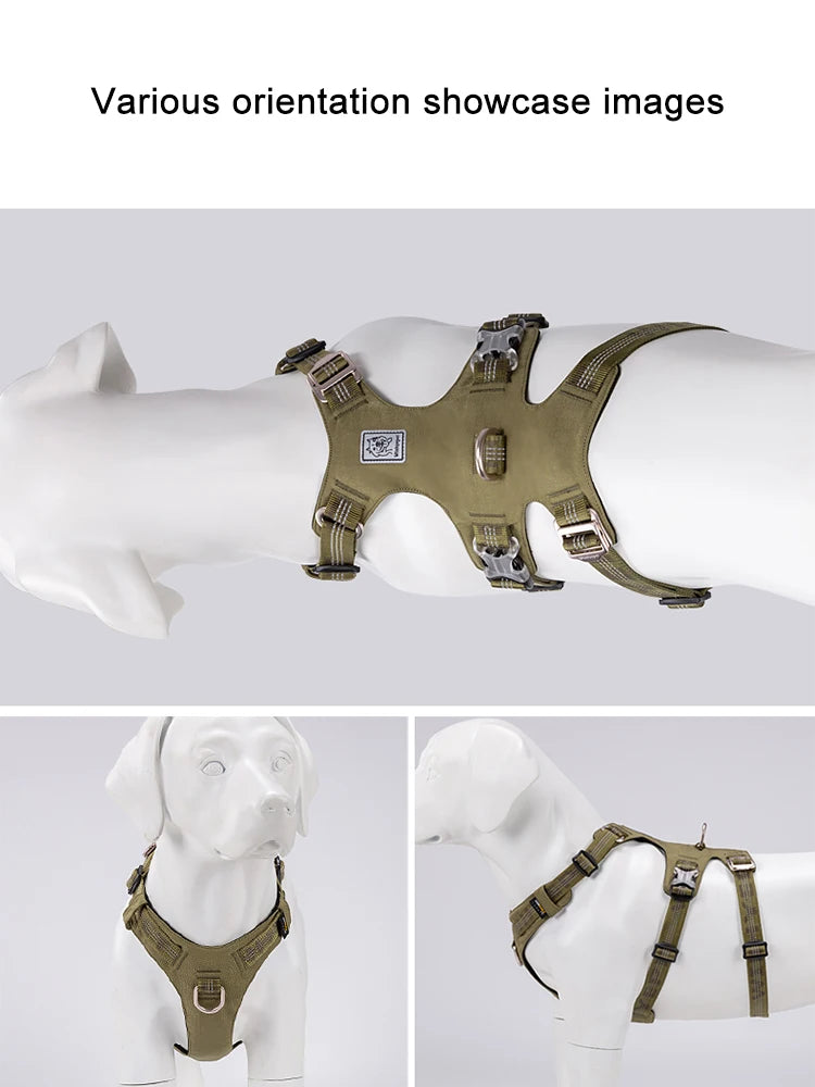 Escape-Proof Dog Harness with Handle – 5-Point Adjustable No-Pull Support Vest