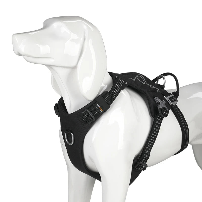 Escape-Proof Tactical Dog Harness with Storage Pocket – Adjustable Training & Outdoor Vest