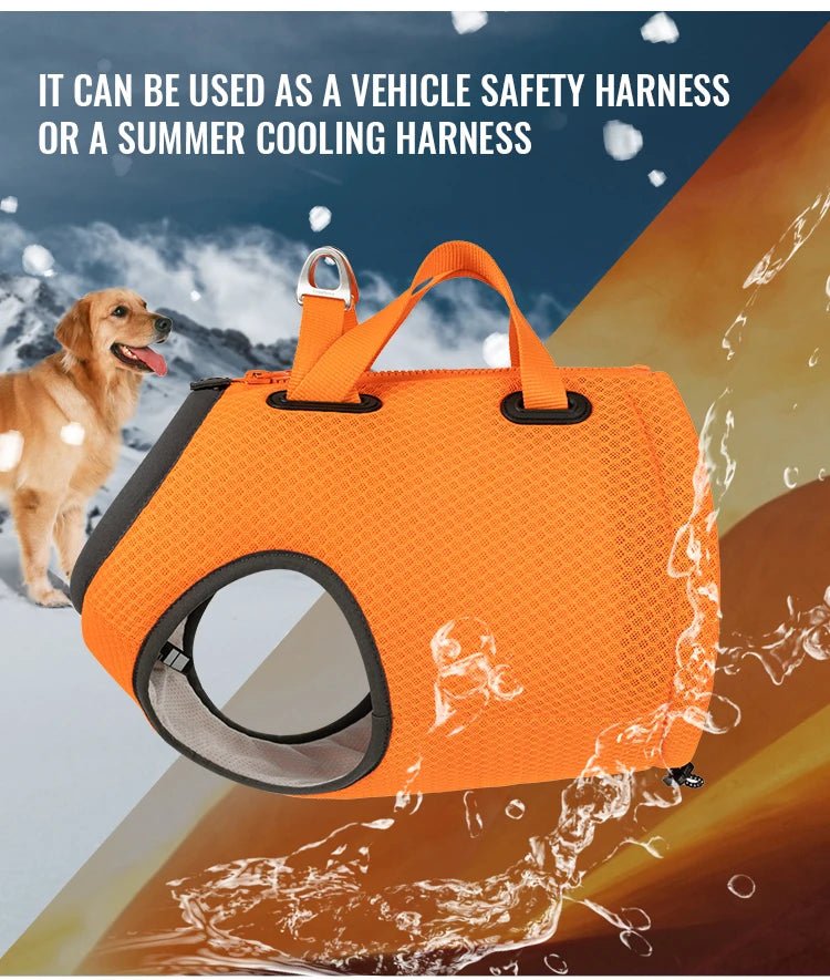 Dog Car Safety Harness Vest – Adjustable, Breathable & Crash-Secure Travel Harness