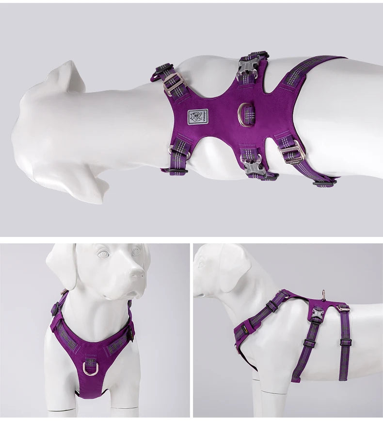 Escape-Proof Dog Harness with Handle – 5-Point Adjustable No-Pull Support Vest