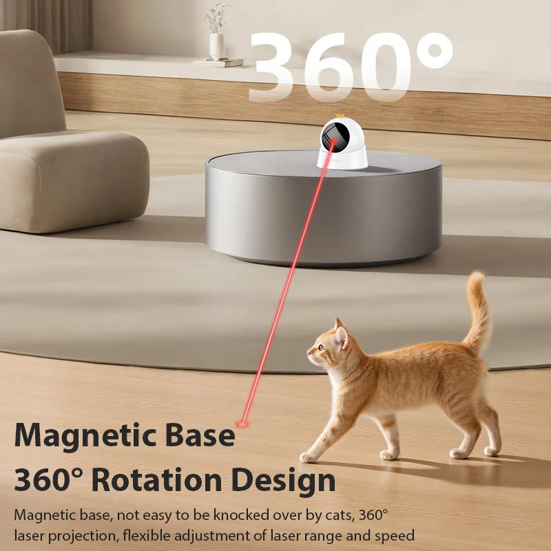 360° Automatic Laser Toy for Cats – Self-Moving Interactive Fun