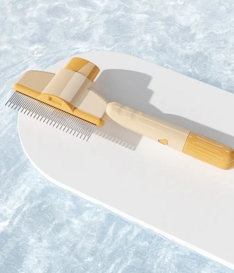 Self-Cleaning Pet Grooming Brush – One-Click Hair Release, Massage & Deshedding for Dogs & Cats