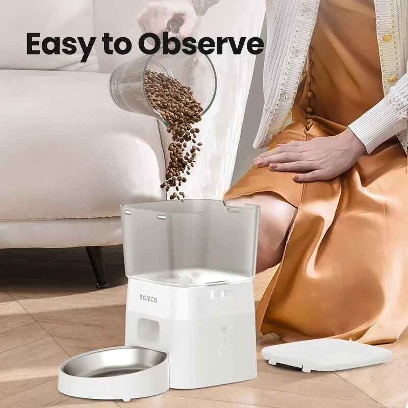 Smart Wi-Fi Automatic Pet Feeder – App-Controlled Dry Food Dispenser with Portion Control (2L Capacity)