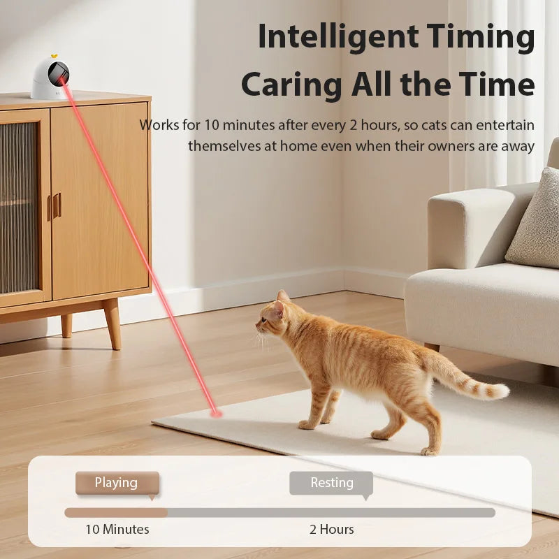360° Automatic Laser Toy for Cats – Self-Moving Interactive Fun