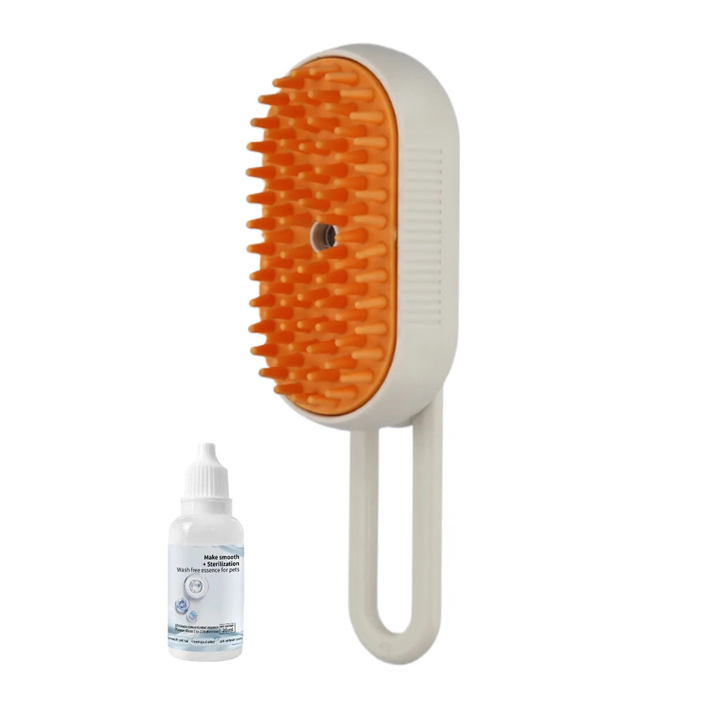 3-in-1 Steam Grooming Brush – Electric Spray Massage Comb for Cats & Dogs
