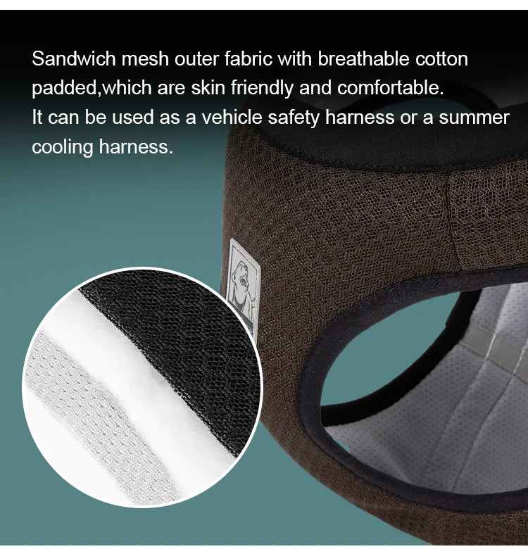 Dog Car Safety Harness Vest – Adjustable, Breathable & Crash-Secure Travel Harness