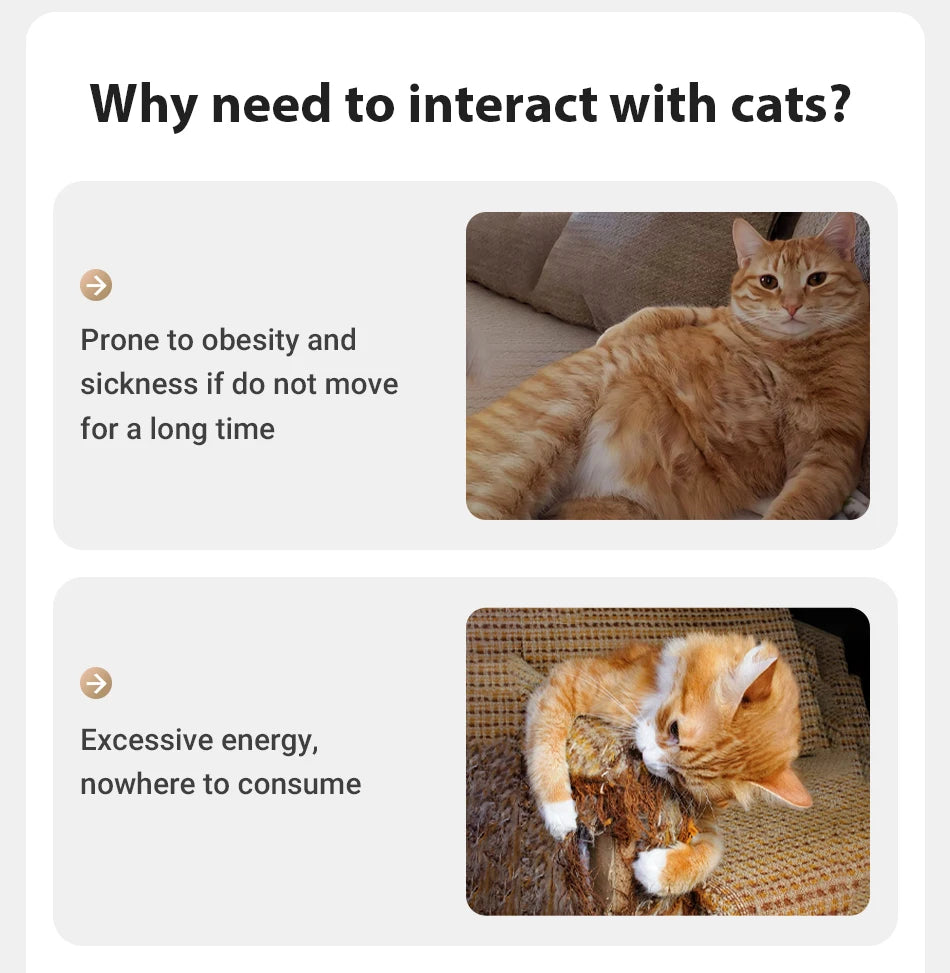 360° Automatic Laser Toy for Cats – Self-Moving Interactive Fun