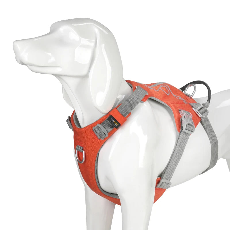 Escape-Proof Tactical Dog Harness with Storage Pocket – Adjustable Training & Outdoor Vest