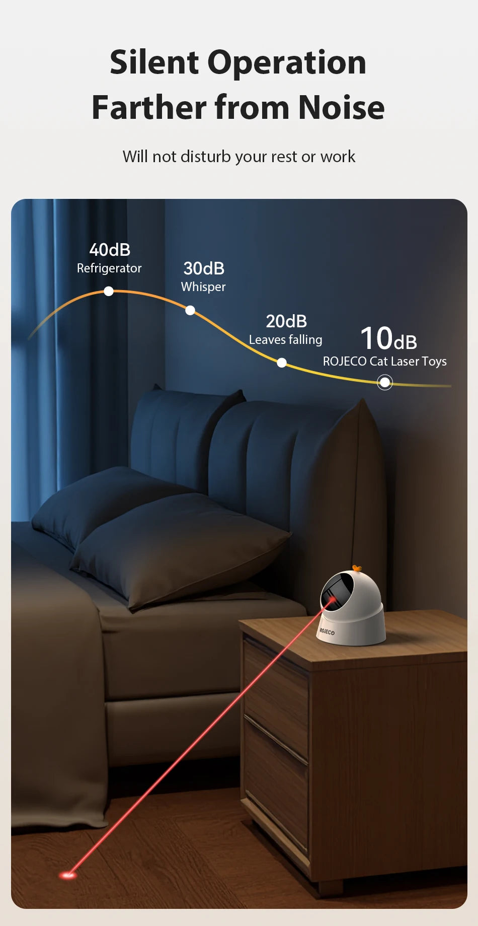 360° Automatic Laser Toy for Cats – Self-Moving Interactive Fun