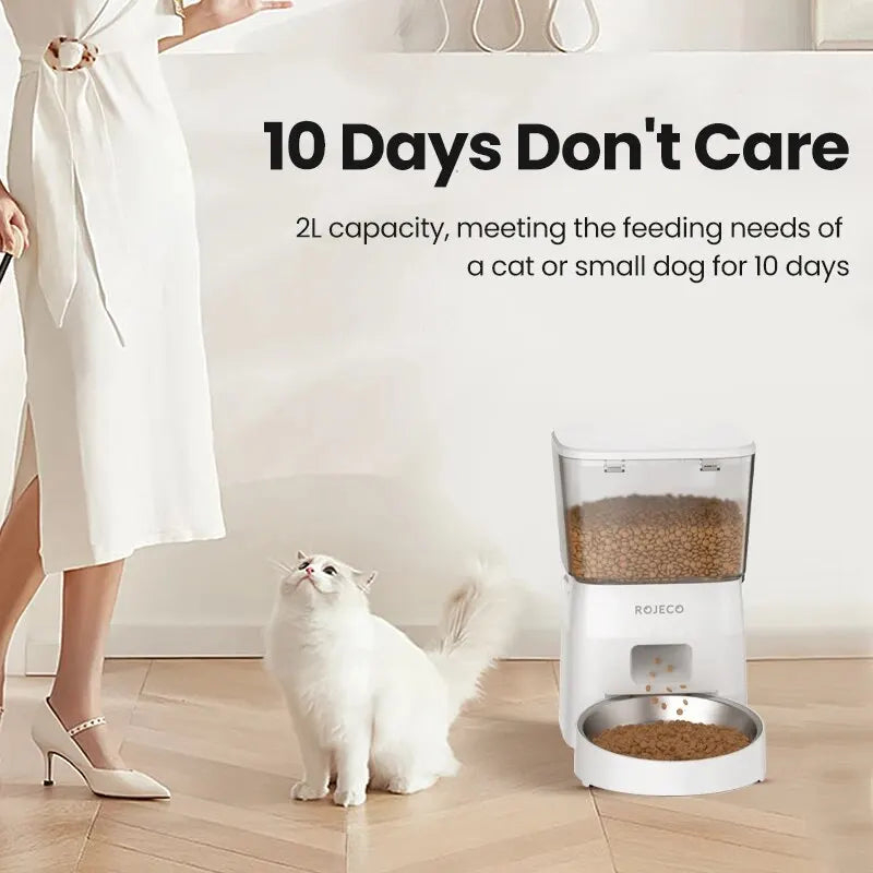 Smart Wi-Fi Automatic Pet Feeder – App-Controlled Dry Food Dispenser with Portion Control (2L Capacity)