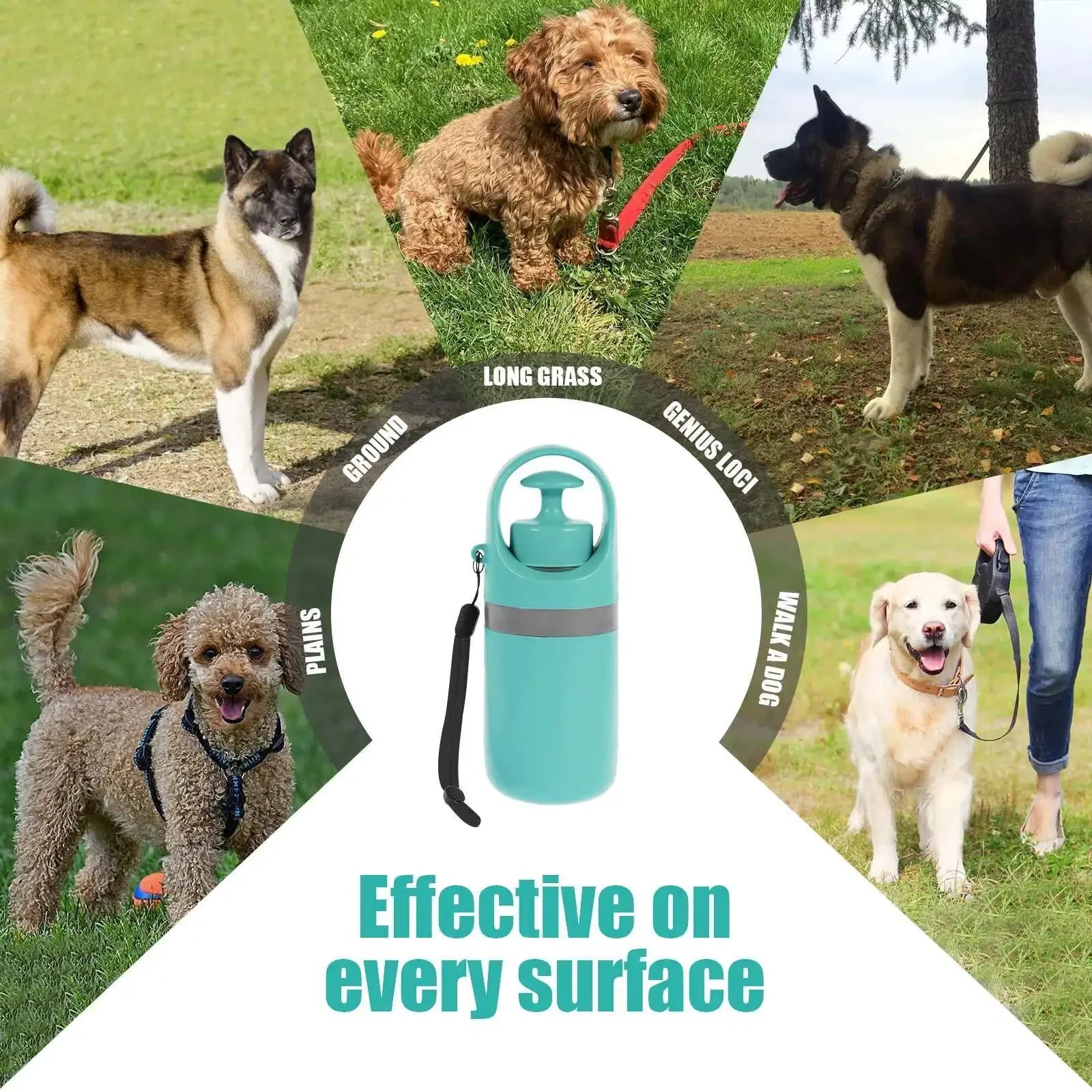 Hands-Free Portable Dog Pooper Scooper with Built-In Bag Dispenser – No-Touch Pet Waste Grabber for Outdoor Walks