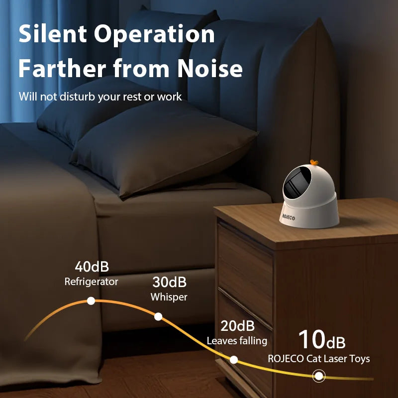 360° Automatic Laser Toy for Cats – Self-Moving Interactive Fun
