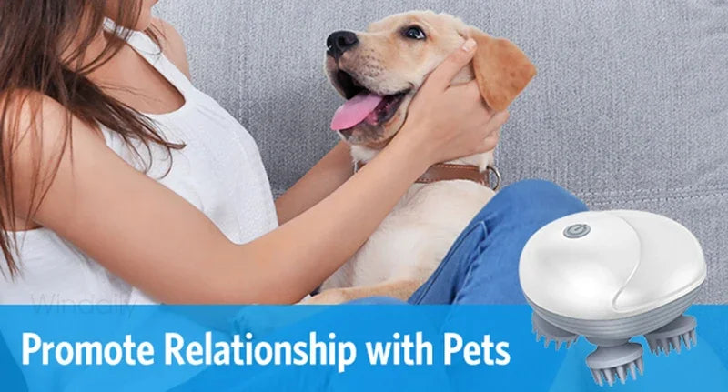 Electric Scalp & Body Massager – Deep Kneading Vibrations for Humans & Pets