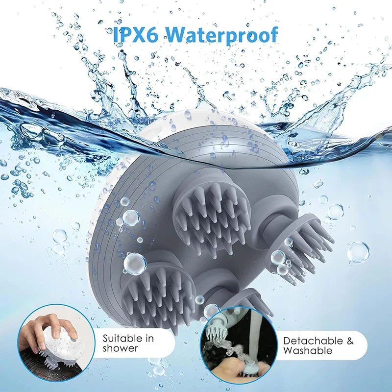 Electric Scalp & Body Massager – Deep Kneading Vibrations for Humans & Pets