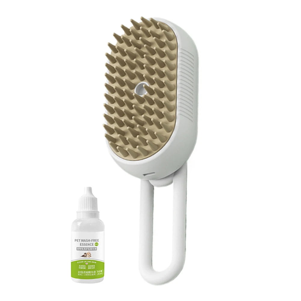 3-in-1 Steam Grooming Brush – Electric Spray Massage Comb for Cats & Dogs