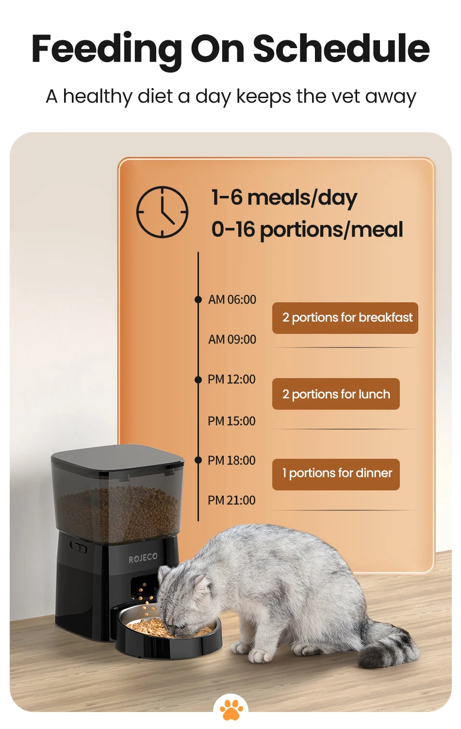 Automatic Pet Food Dispenser – One-Touch Smart Feeder for Cats & Dogs