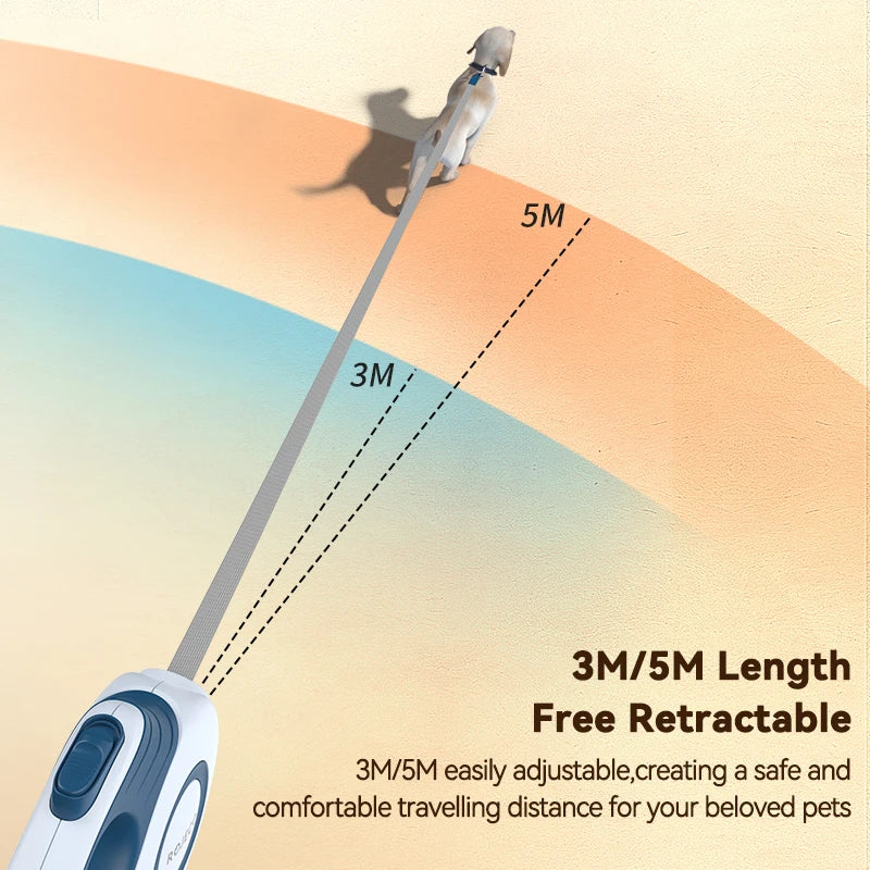 Retractable Dog Leash with Lock – Smooth Extendable Control for Daily Walks