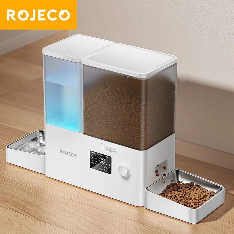 2-in-1 Automatic Pet Feeder & Water Fountain – 8.5L Large Capacity Gravity Food & Fresh Water Dispenser for Cats & Dogs