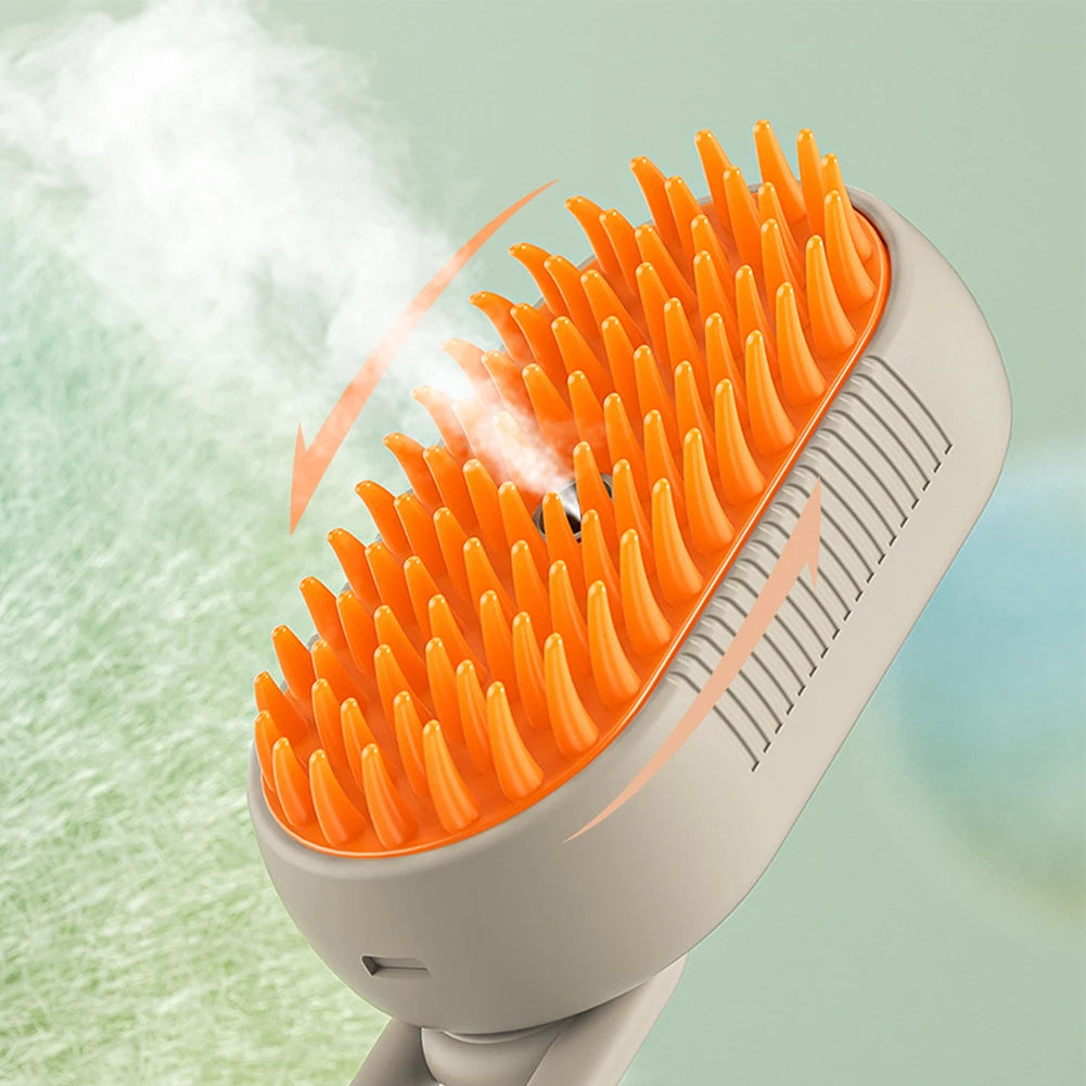 3-in-1 Steam Grooming Brush – Electric Spray Massage Comb for Cats & Dogs