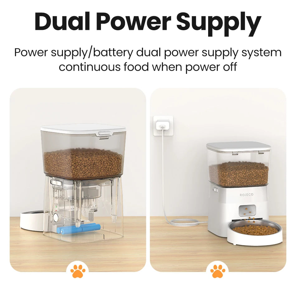 Smart Wi-Fi Automatic Pet Feeder – App-Controlled Dry Food Dispenser with Portion Control (2L Capacity)