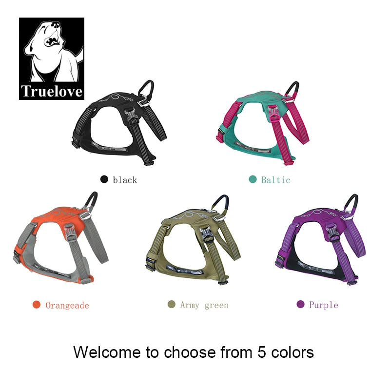 Escape-Proof Tactical Dog Harness with Storage Pocket – Adjustable Training & Outdoor Vest