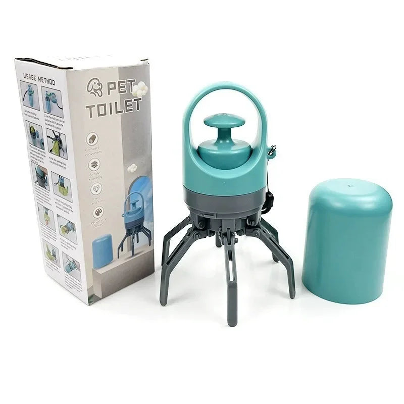 Hands-Free Portable Dog Pooper Scooper with Built-In Bag Dispenser – No-Touch Pet Waste Grabber for Outdoor Walks