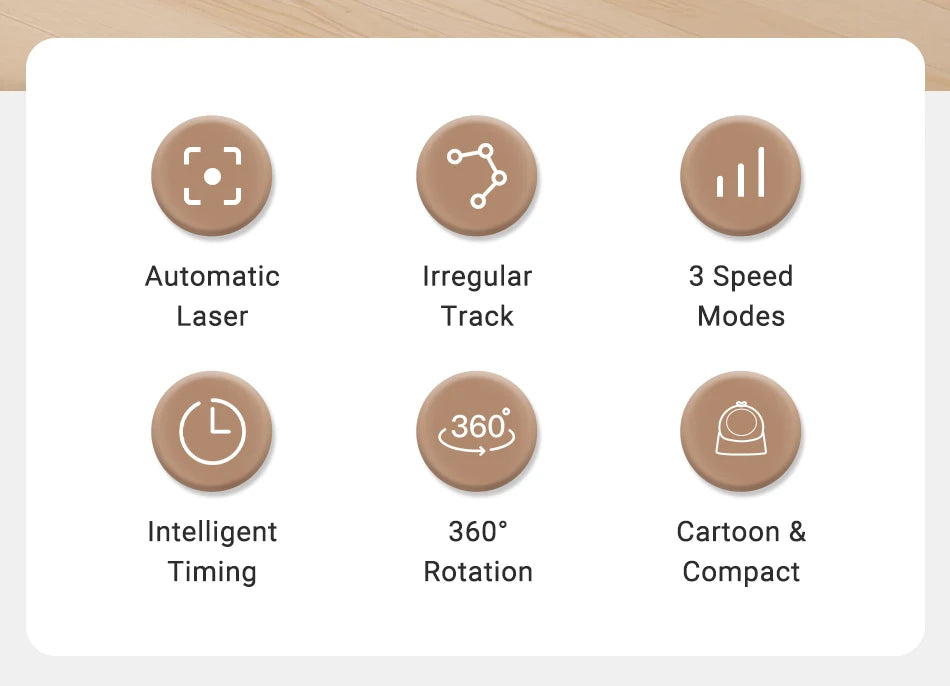 360° Automatic Laser Toy for Cats – Self-Moving Interactive Fun