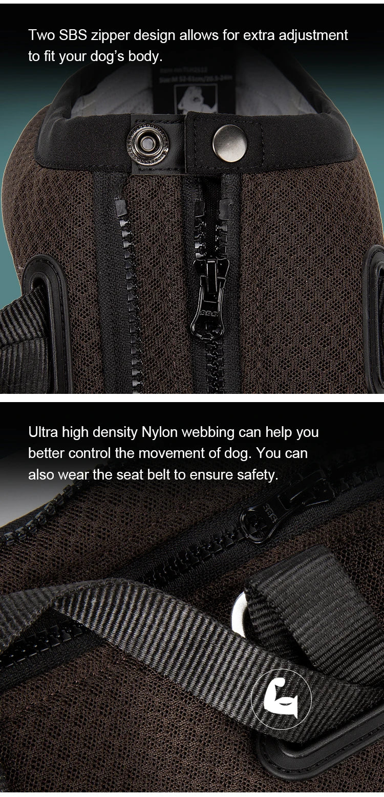 Dog Car Safety Harness Vest – Adjustable, Breathable & Crash-Secure Travel Harness