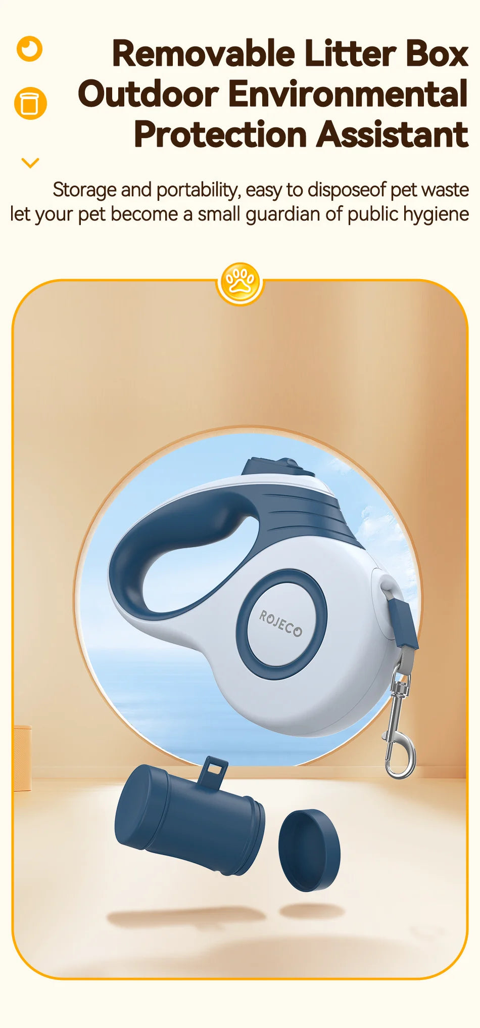 Retractable Dog Leash with Lock – Smooth Extendable Control for Daily Walks