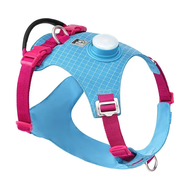 LED Dog Harness with Tracker Holder – Adjustable Night-Safety Harness for Outdoor Use