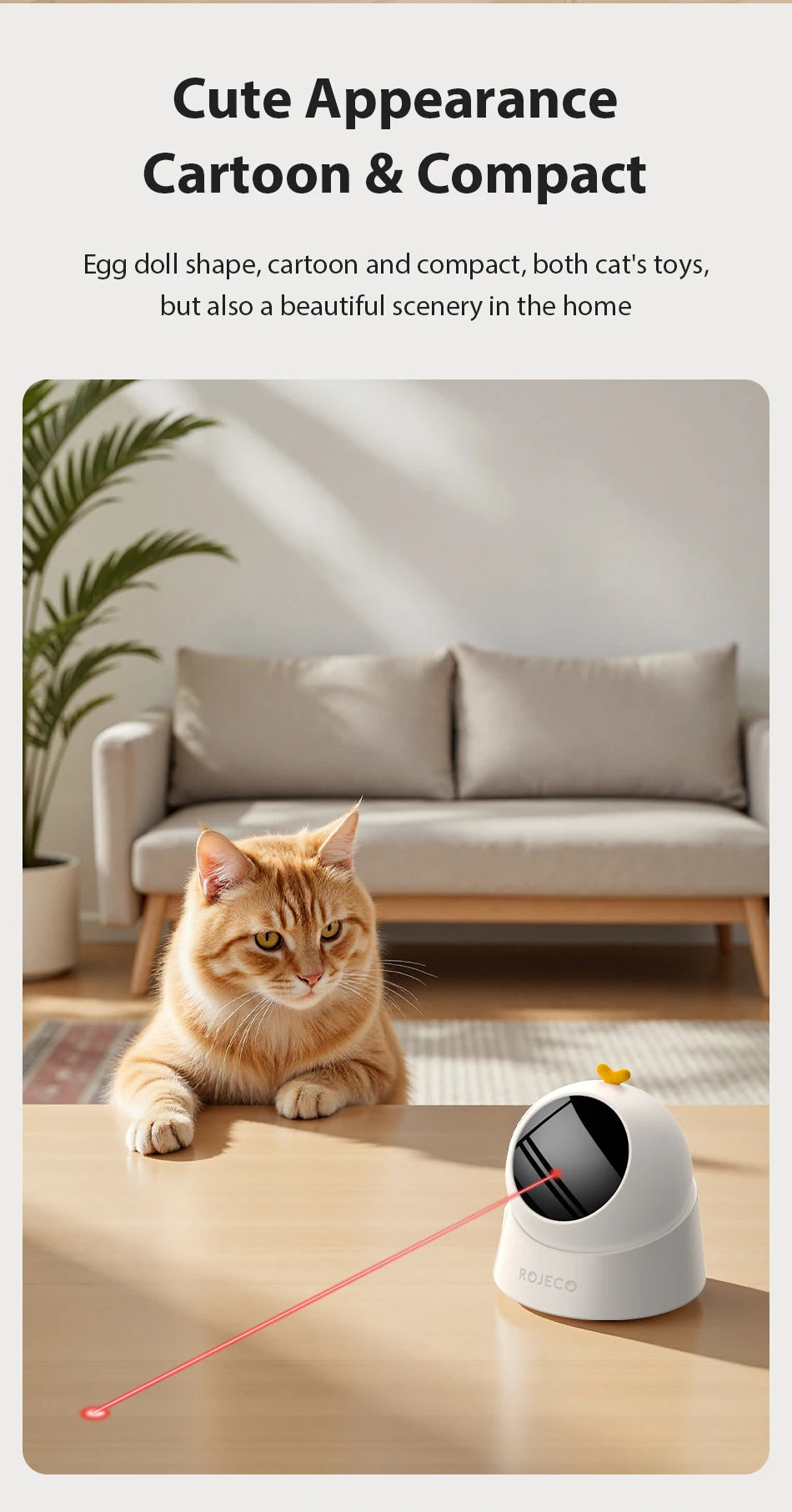 360° Automatic Laser Toy for Cats – Self-Moving Interactive Fun