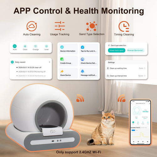 DOEL Self-Cleaning Cat Litter Box with App Control – Large Capacity, Multi-Cat Friendly