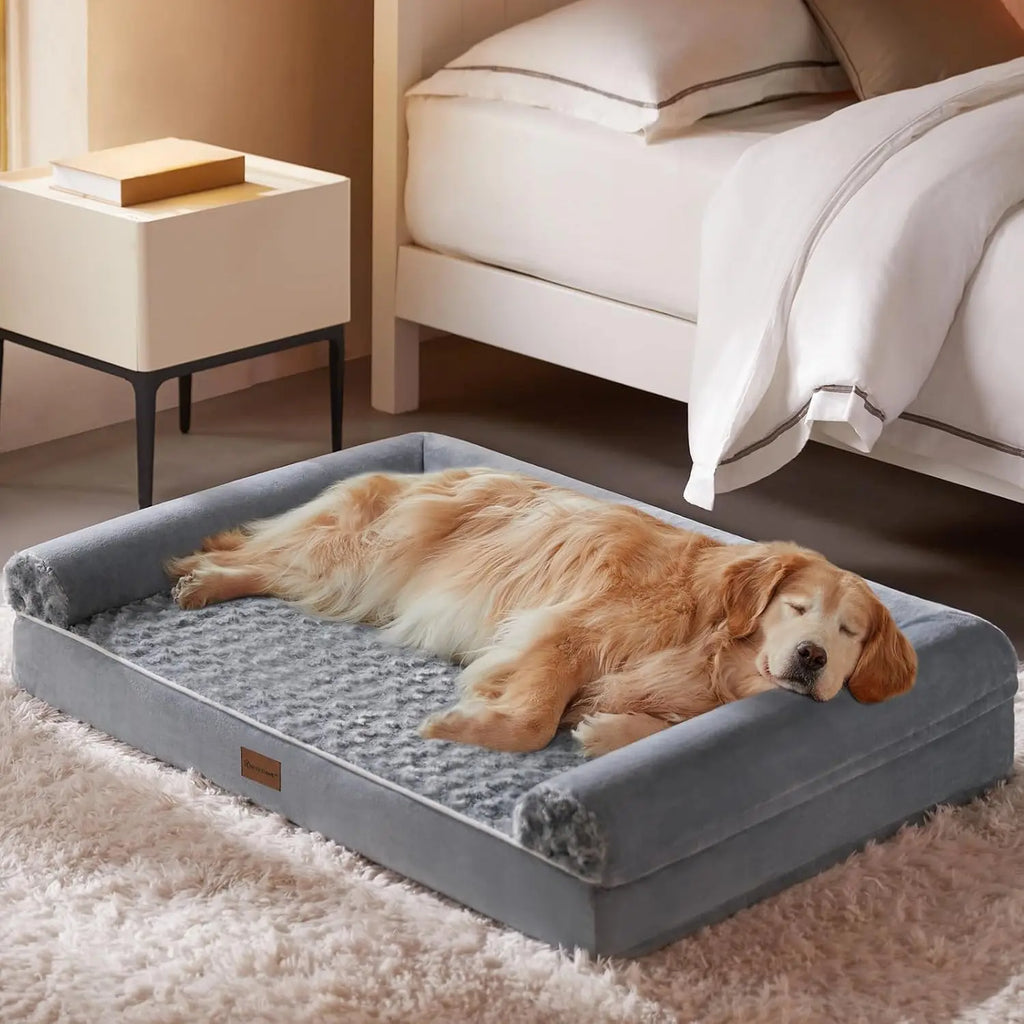 Orthopedic Waterproof Dog Bed – Sofa-Style Support with Removable Washable Cover (Large Dogs)