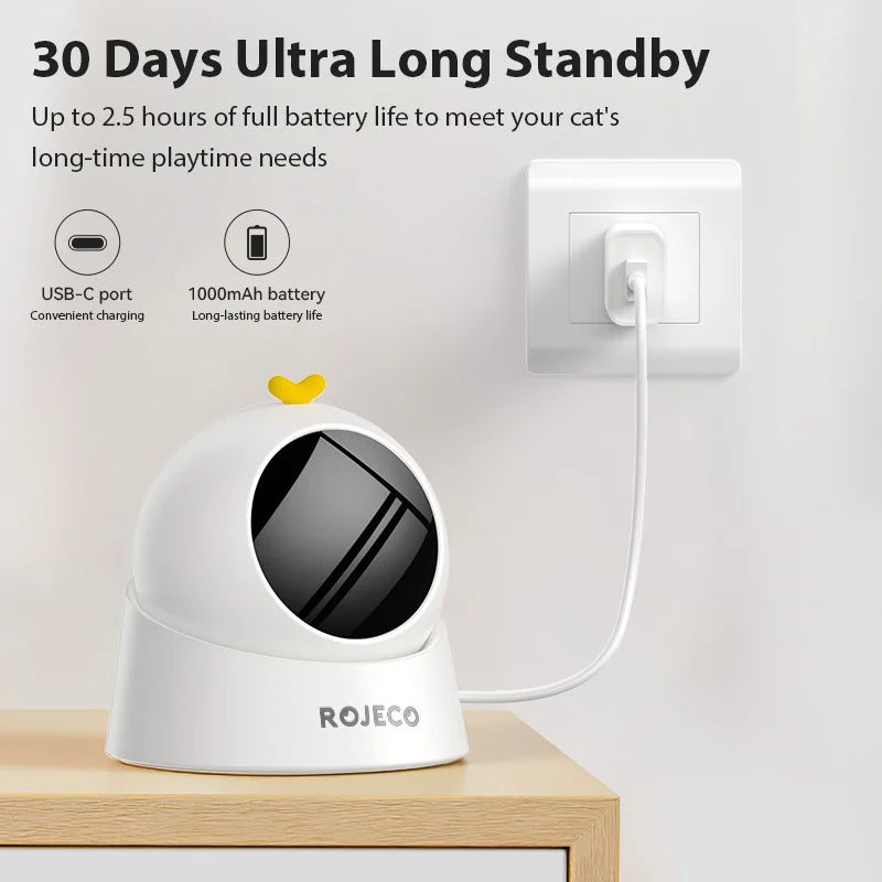 360° Automatic Laser Toy for Cats – Self-Moving Interactive Fun