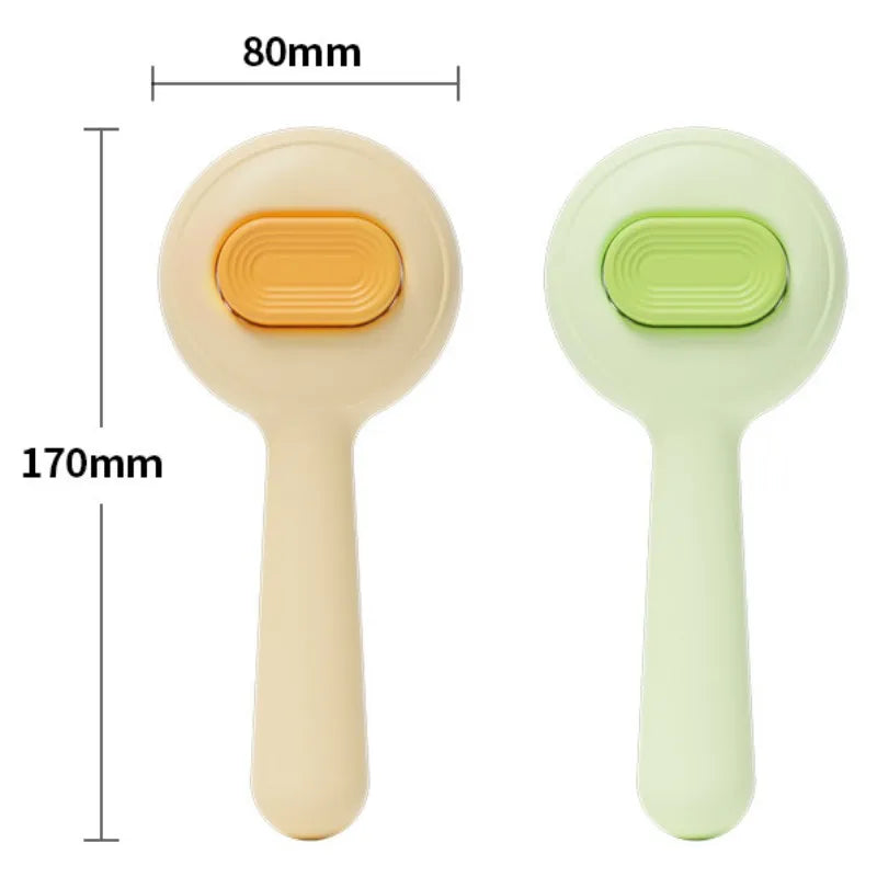 Self-Cleaning Cat Grooming Brush – One-Click Deshedding & Massage Comb for Cats